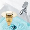 Bathroom Sink Stoppers with Brass Bounce Cores Push Type Drain Plug Portable Fit for 25mm To 46mm Openings Chromes