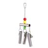 Stainless Steel Bell Toy for Birds Middle large Size Parrot Standing Toy Cage Decor