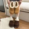 Women's Large Size Soft Sole Heightening Winter Warm Fur One Anti-slip Snow Boots Plush Lined Ankle Boots Outdoor Sports Furry Mouth Cotton Boots