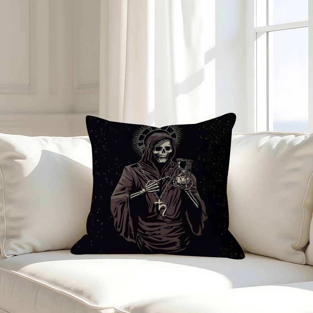 Бог с нами Череп 45*45см Наволочка Чехол для подушки Декор Наволочка Домашняя наволочка Для диванной подушки 16x16Inch
