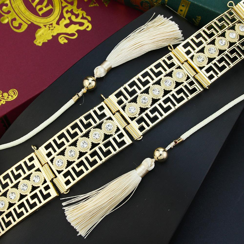 

Элегантный пояс с кисточками для женщин, свадебное платье, пояс-цепочка с кристаллами, ювелирные изделия для невесты жёлтый