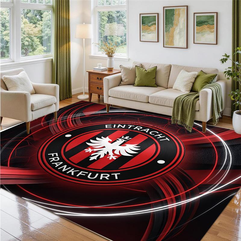 Eintracht Frankfurt Football Design Crystal Velvet Rug Soft Decorative Mat for Bedroom Entrance