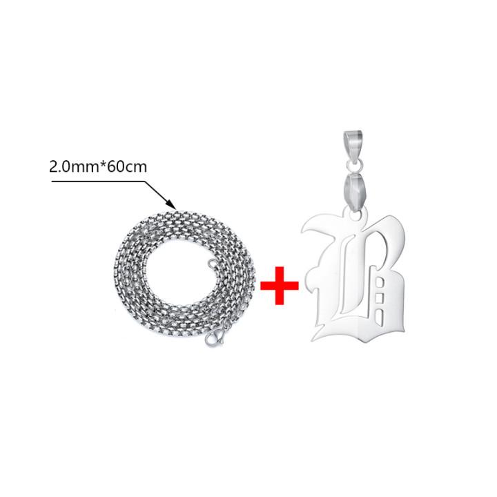 Per Donna Uomo Collane con Ciondolo Lettera Alfabeto A-Z Personalizzazione Collana in Acciaio Inossidabile Glamour