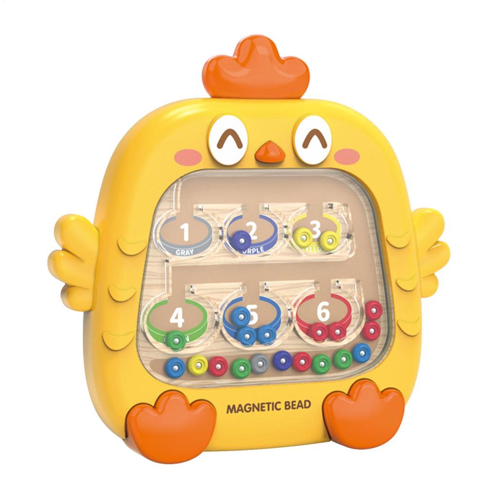 Montessori Magnetic Color Sorting Number Maze Board Pen Moving Bead Games Fine Motor Skills Educational Toys for Kids Boys Girls