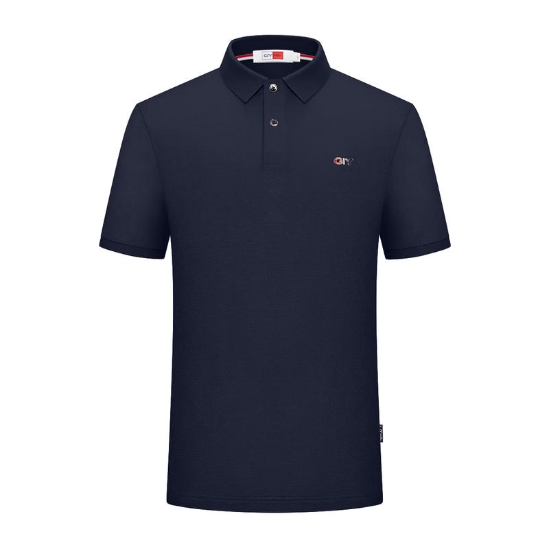 Goldlion Men's Short Sleeve Mulberry Silk Blend Polo Shirt