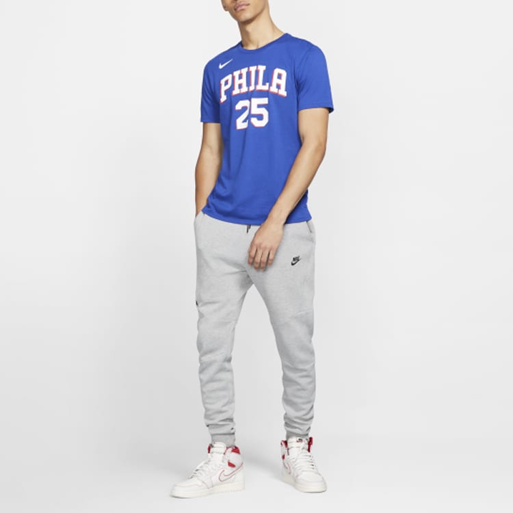Nike NBA T Shirts Men's Crew Neck Moderate Straight Fit 870801-496