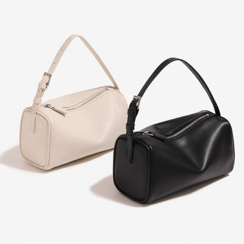 Pen Container Bag Diagonal Span Small Top Layer Cowhide Simple Design Portable Leather Women's Pillow Underarm