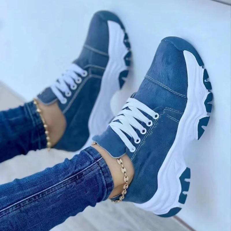 Fashion Women Sneakers Women Fashion Vulcanized Shoes High Quality Casual Shoes Woman Walking Platform Plus Size 43 Zapatillas Mujer
