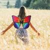 Livfull fjärilsformad vinge för barnutklädning Mjukt andningsbart nät Säkert för barnens kostymfester Scenföreställningar