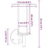VidaXL Appliques murales d'extérieur 2pcs argenté acier inoxydable, éclairage mural d'extérieur, lampe murale de jardin, 4006245