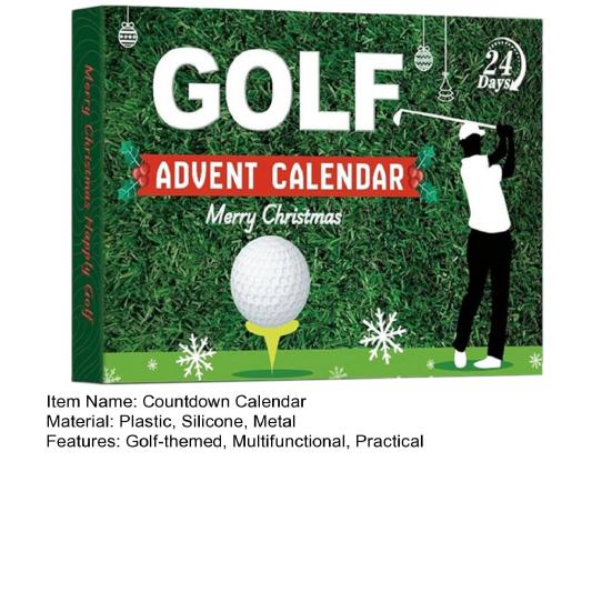 Golf Advent Calendar 2025 24-Day Christmas Countdown Calendar with Golf Balls Tees Markers Socks Tools