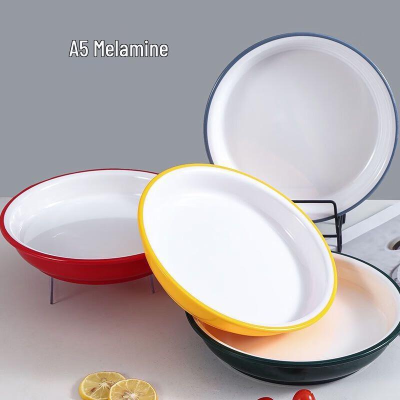 Melamine Imitation Porcelain Deep Round Plates