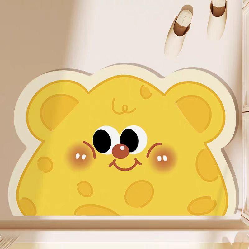 

Маленький коврик для ванной в форме мультяшного животного из диатомовой грязи, впитывающий влагу, противоскользящий, устойчивый к загрязнениям и легко моющийся 40X60cm 15.7X23.6in