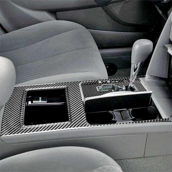 Panneau de levier de vitesses en fibre de carbone pour Toyota Camry, motif fibre de carbone