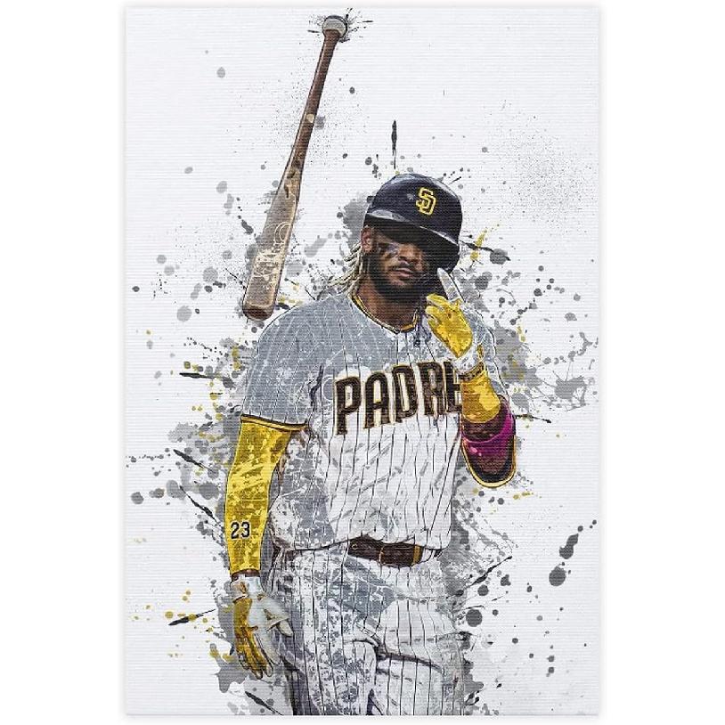 TUBALU Fernando Tatis Jr Poster Baseball Art Canvas Wall Art Decor Print Picture Paintings for Living Room Bedroom Decoration