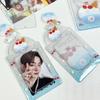 Original Design Summer Cheery Smoothie PVC Picture Frames with Chain Cute Ice Cream Photocard Holder for 3 Inch Kpop Card 2025