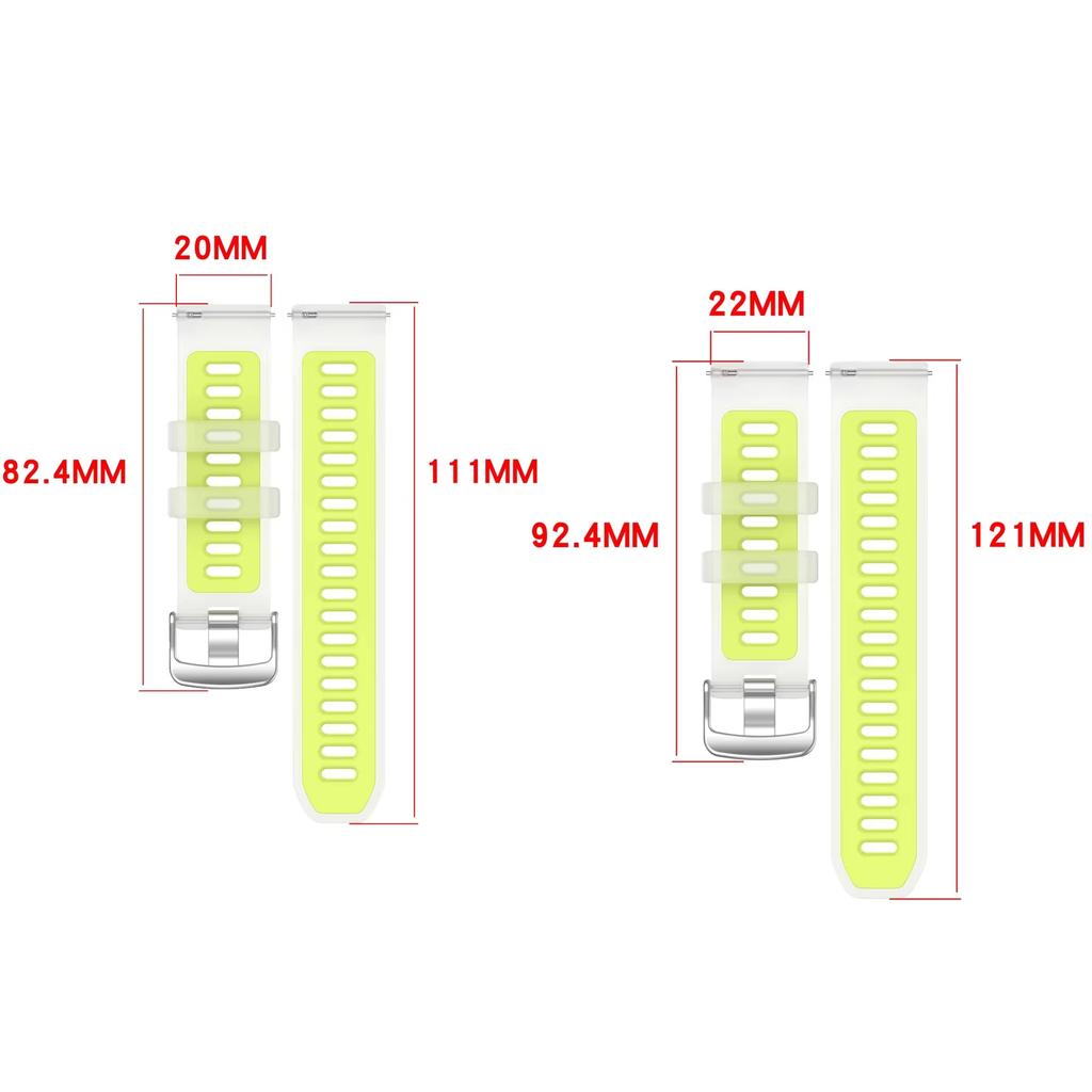 20mm 22mm Uhrenarmband für Garmin Forerunner 570 47mm 42mm/265/255/Venu 3 Halbtransparentes Silikonarmband Vivoactive 6/5 Band