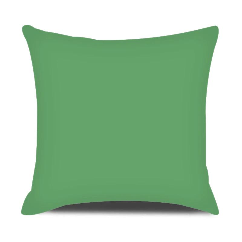 Summer Home Decor Cushion Cover 45x45cm Pillow Case for Sofa Car Green Yellow Plaid Pillowcase Daisy Flower Printed Pillow Cover