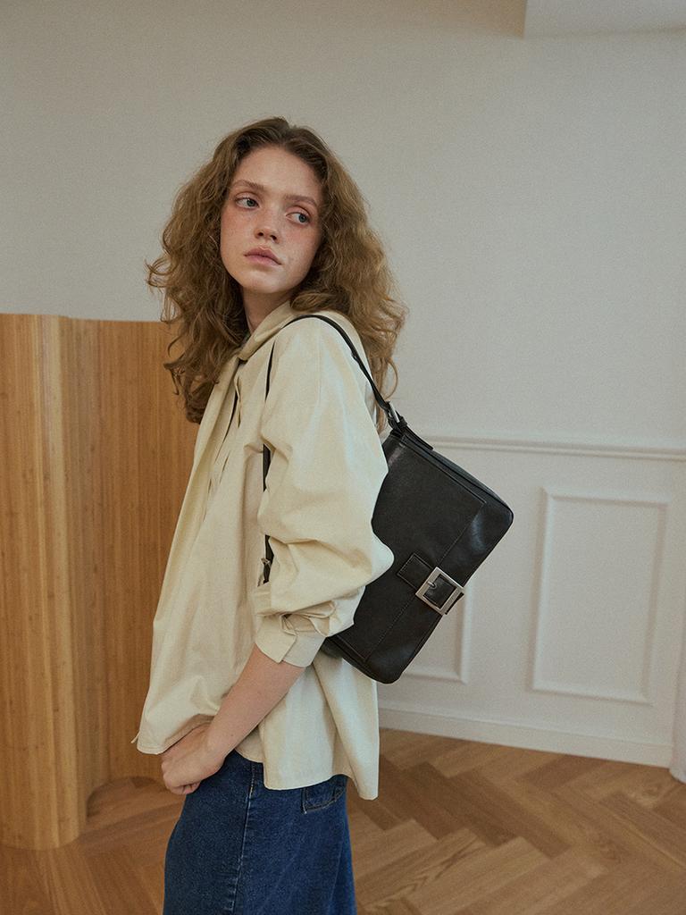 Noische Clasp Bag _ Dark Brown