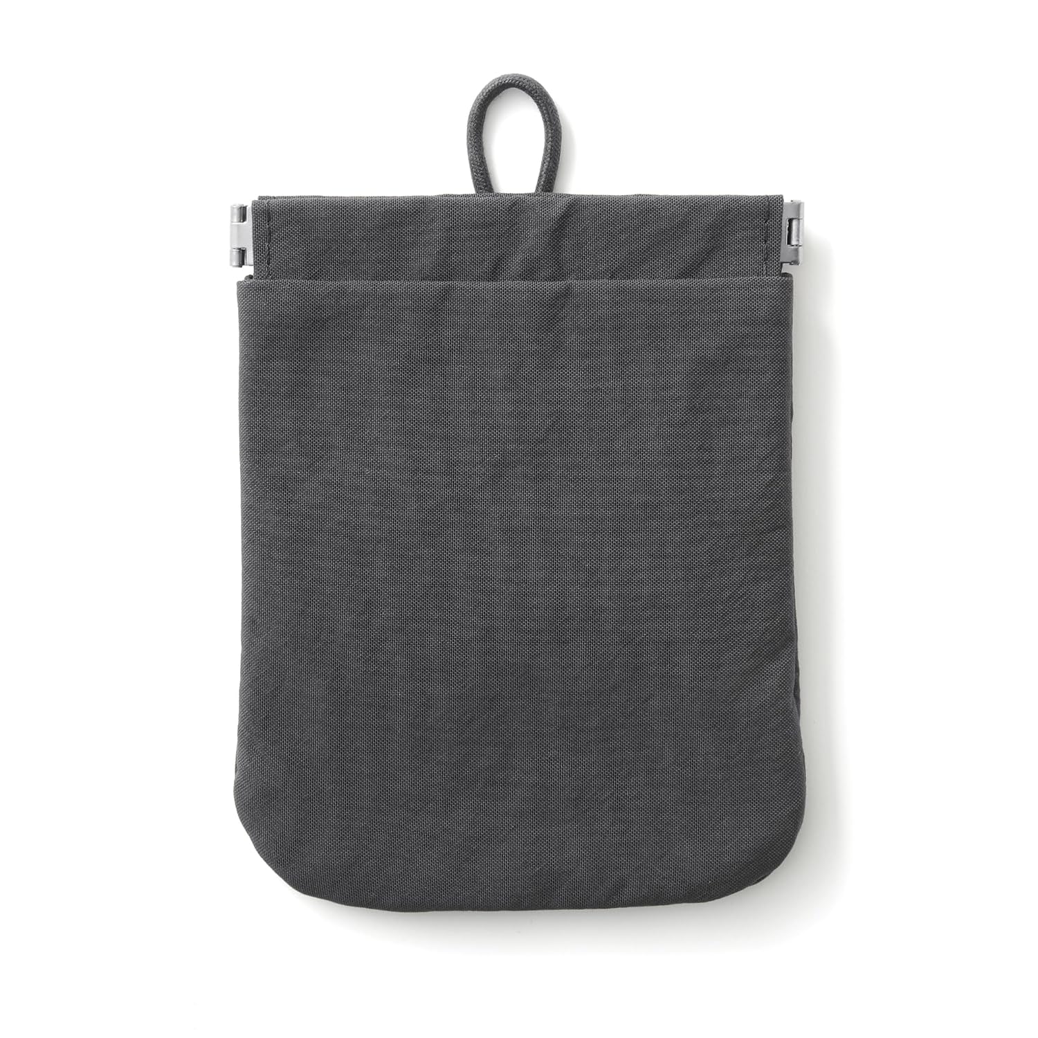Muji Wrinkle Nylon One-Handed Open Flat Pouch S
