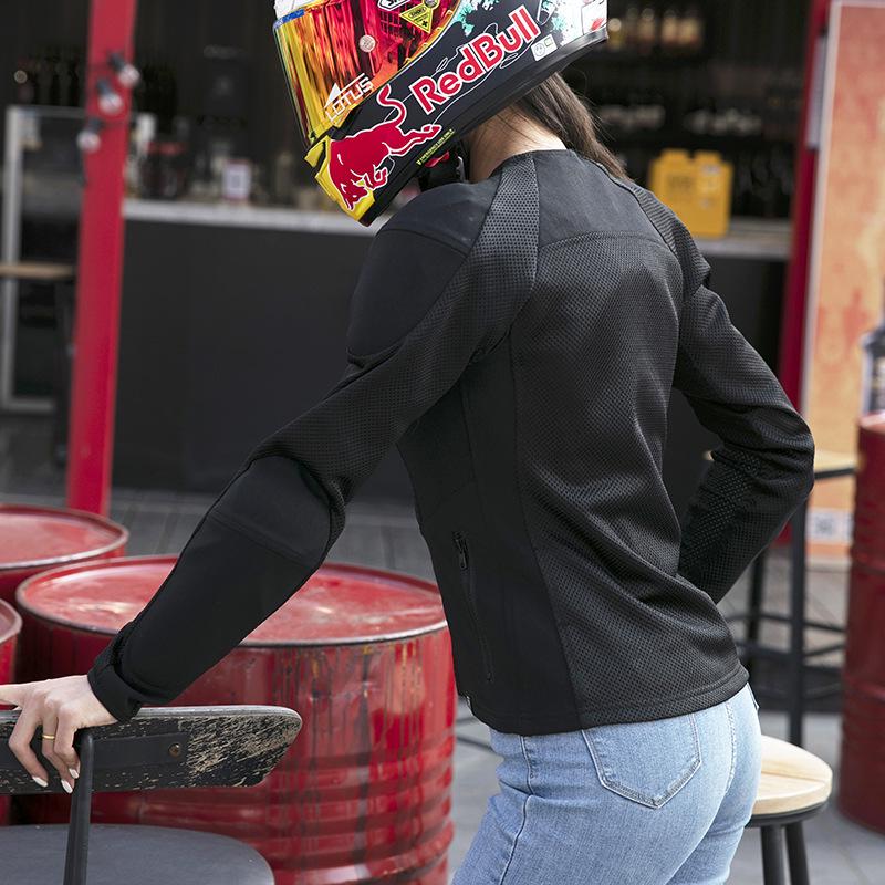 FEHER Damen Atmungsaktiver Mesh Motorrad-Rüstungsanzug - Sommer-Fahrten Sturzschutz Rennbekleidung