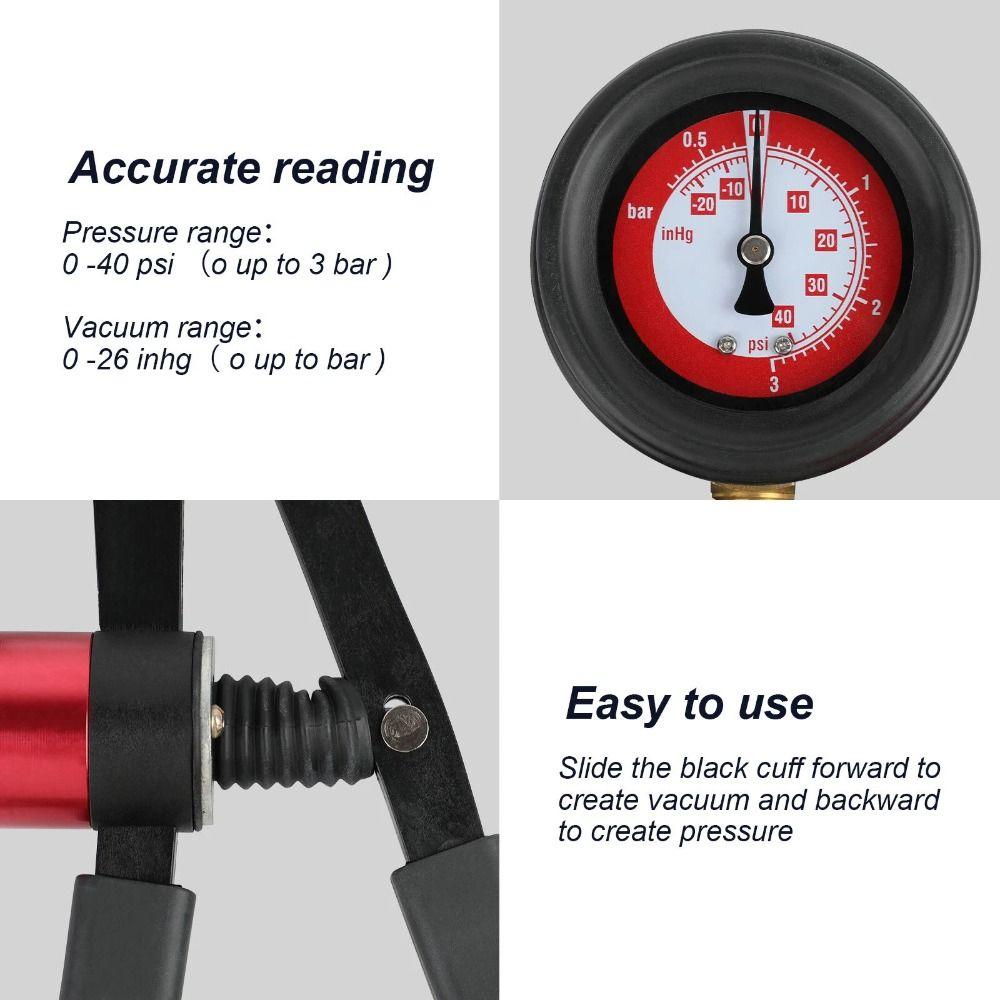 Hand Held Vacuum Pump Tester Pistol Pump Design Clutch Fluid Bleeder  Auto Maintenance