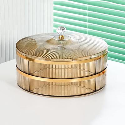 Snack Serving Tray,Large Capacity Stackable Snack Tray,Divided Serving Tray with lid,Household Divided Serving Tray,Fruit Platter Tray for