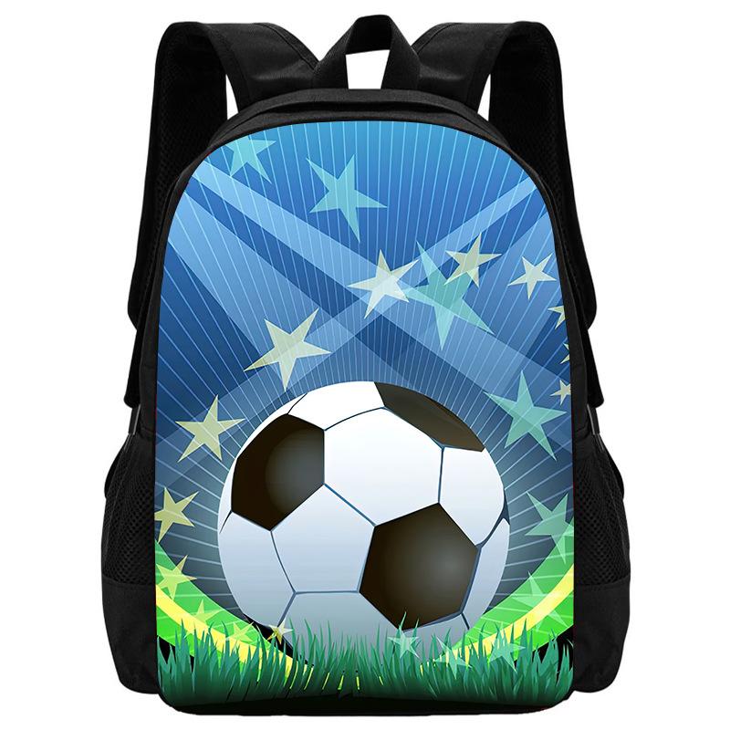 Football School Bag High Definition Waterproof Printing Multi-Functional Load Reduction Ridge Backpack