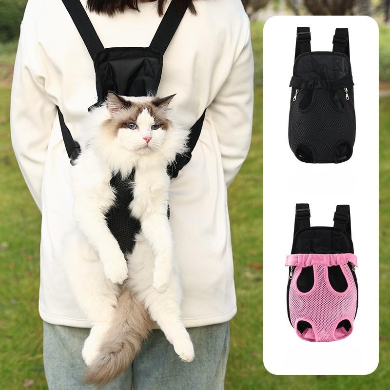Dog Breathable Outdoor Backpack for Pets - Dual Shoulder and Chest Bag for Pets - Pet Travel Dual Shoulder Backpack - Four-legged Backpack