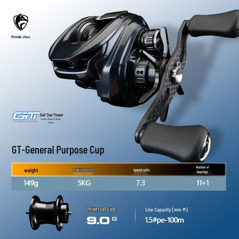 Michelle Jihu GTultra All-Purpose Long-Distance Baitcasting Reel Saltwater Micro Lure Anti-Backlash Reel