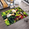 "Anime Style Green Camouflage Carpet with Bold Vibrant Characters Print" Suitable for use as an anti-slip for living room bedroom sofas