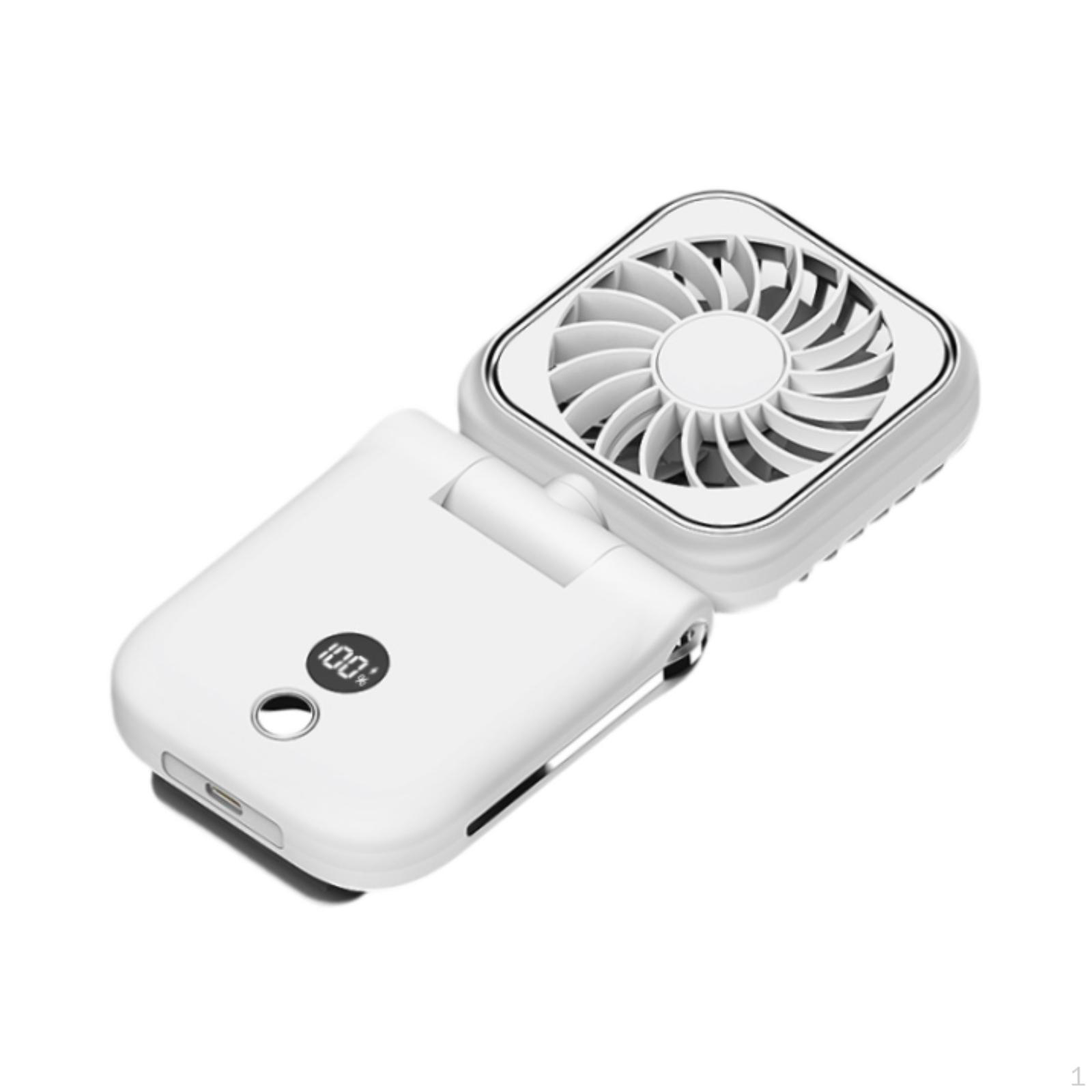 

Мини портативный вентилятор небольшой электрический настольный перезаряжаемый персональный охлаждающий пояс для общежития белый