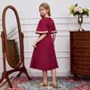Children's Fashionable Middle Eastern Abaya with Golden Lace Trim