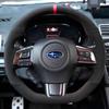For Subaru WRX STI Levorg 2015- DIY Non-slip Super-fine Car Steering Wheel Cover Red Mark Soft Suede Interior