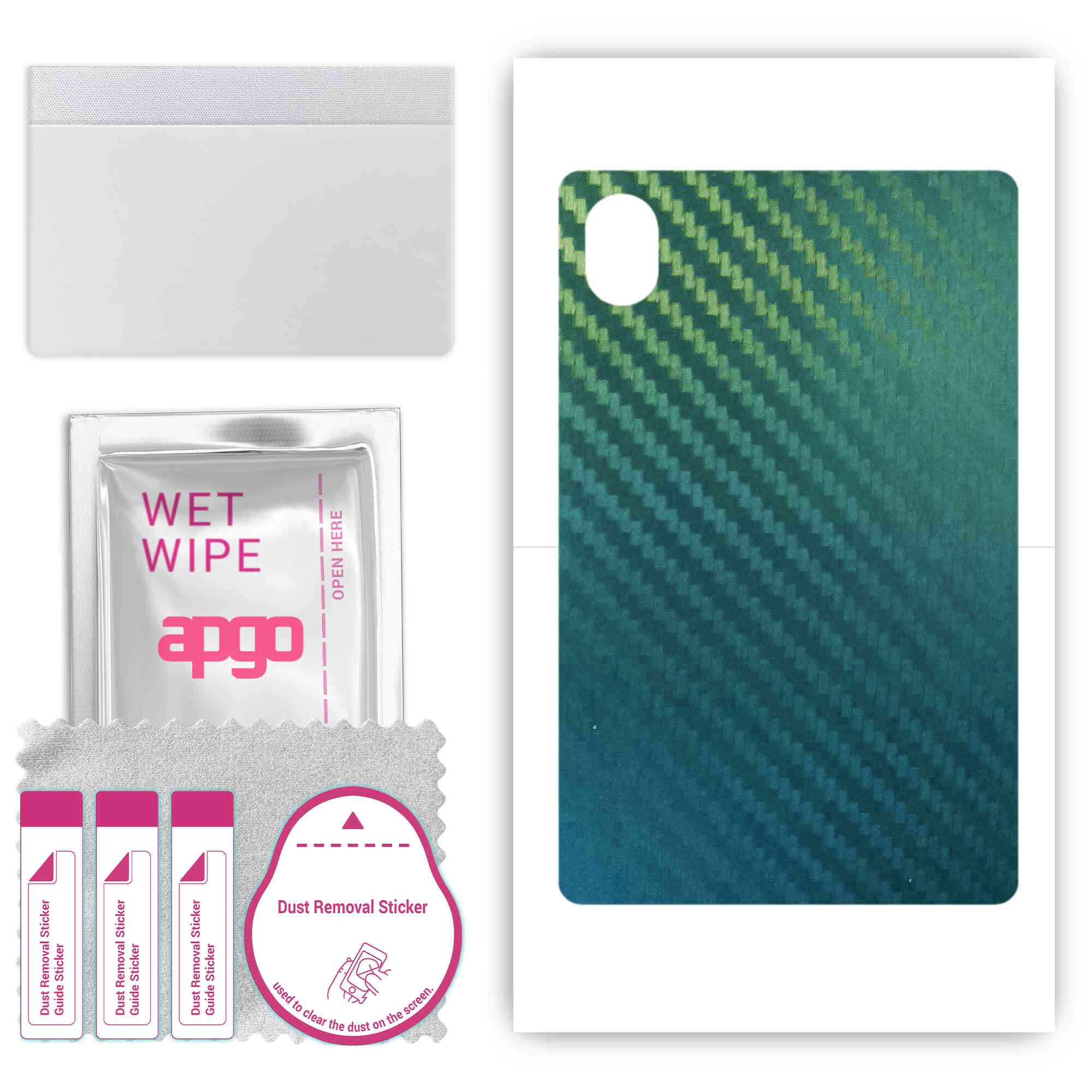 

apgo Protective Skin Sticker for the back compatible with Honor Pad X8 Pro, Wrap Film, Foil, Vinyl - Pattern Carbon Chameleon CAKA1