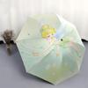 Tinkerbell, Fairy Themed Automatic Opening and Closing Umbrella, Brightly Colored 8-rib Portable Umbrella, Suitable for Men and Women, A Perfect Gift