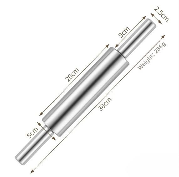 

Household stainless steel rolling pin noodle pressing tool dumpling noodle rolling pin kitchen baking seamless roller rollingpin