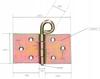 Strap hinge 100x50, detachable, YELLOW GALVANIZED