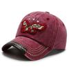 Duck Eagle Embroidery Hat Washed Vintage For Boys Girls Outdoor Sun Protection