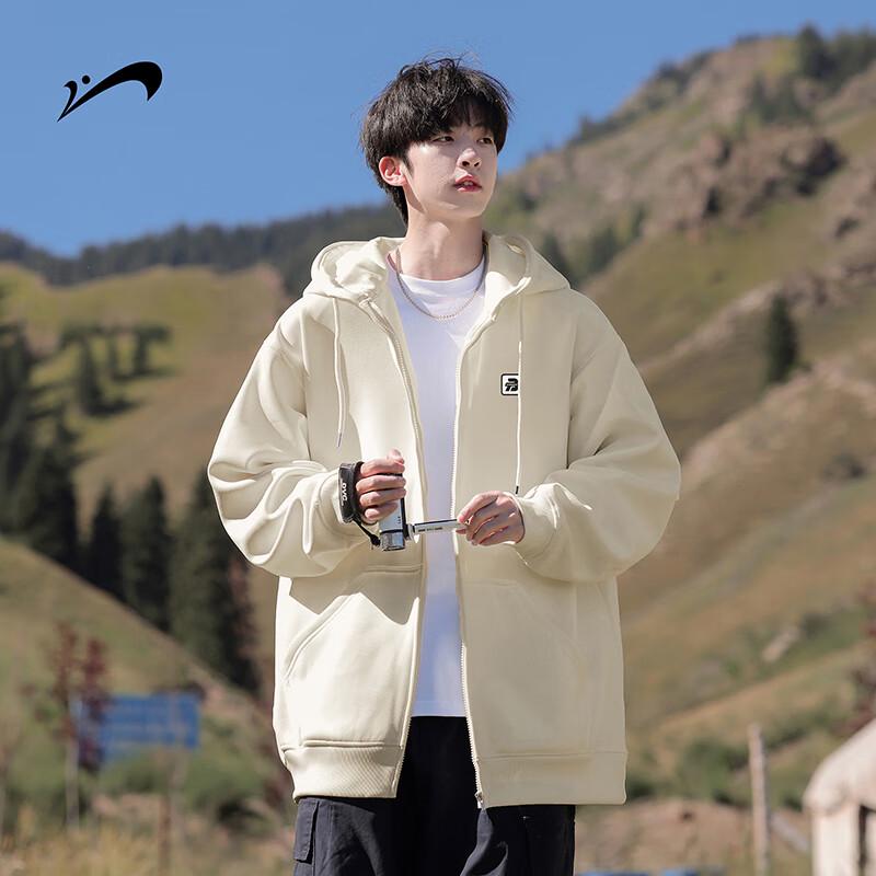 Guirenniao Men's Hooded Zipper Sweatshirt Jacket