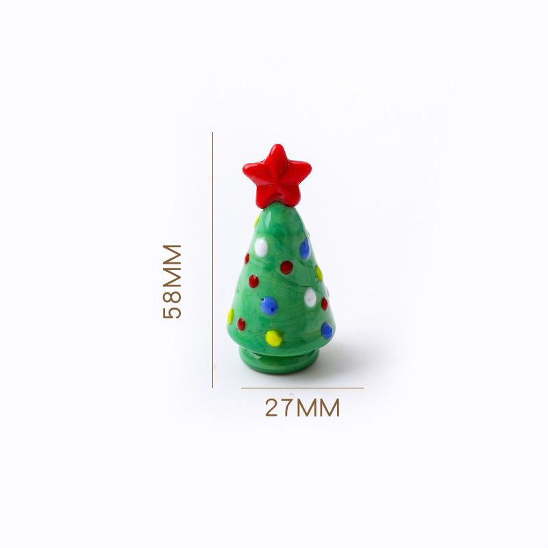 Christmas Glass Ornament Christmas Tree Santa Claus Creative Cartoon Desktop Ornament Car Ornament Decoration Gift