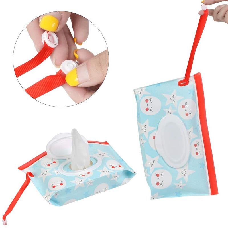 1 Adet Eva Bebek Islak Mendil Kılıfı Mendil Tutucu Kutu Kapaklı Çıtçıtlı Askılı Yeniden Kullanılabilir Doldurulabilir Islak Mendil Çantası Dış Mekan Kullanışlı Peçete Kutusu