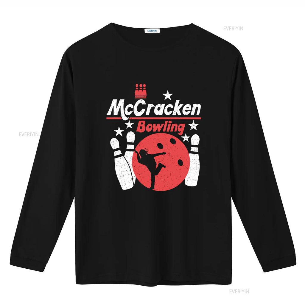 McCracken Bowling T Shirt Fun Gaming Symbol with Kingpin Bowl Logo Perfect for Enthusiasts vintage Washed Unisex Breathable