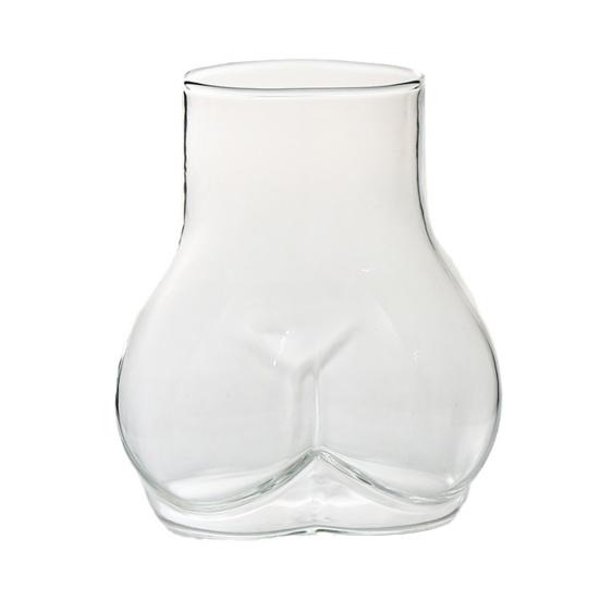 450ML Butt-Shaped Glass Cup  Novelty Drinking Glass 450ML прозрачный