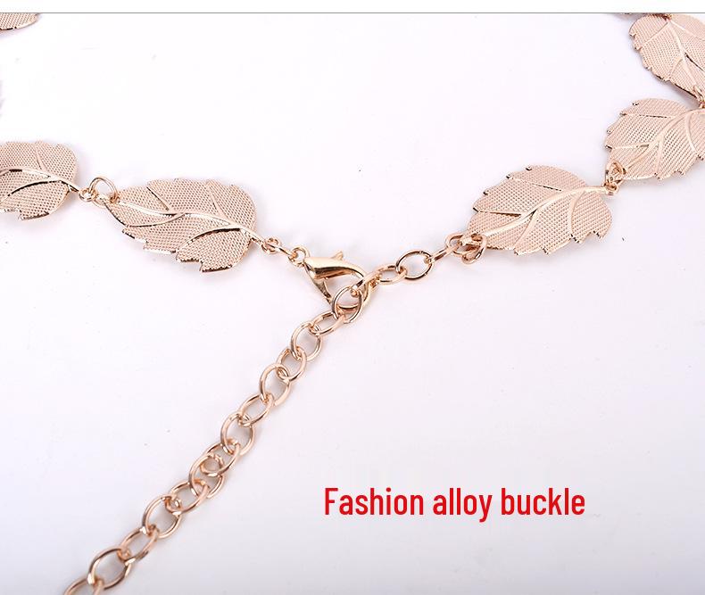 Korean-Style Women's Thin Metal Waist Chain - Versatile Fashion Accessory for Dresses, Shirts, T-Shirts, and Pants.