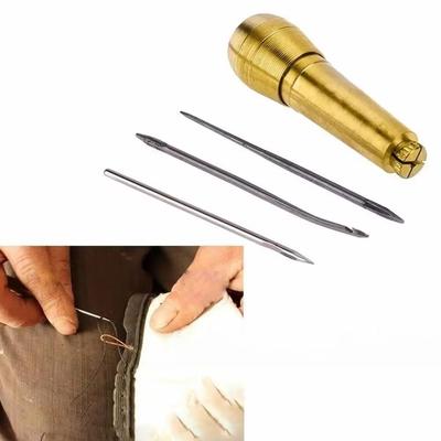 Multifunktionales Leder-Nähahle Set Austauschbar Professionelles Schuhreparatur-Werkzeug-Set DIY Handwerk Nylonfaden