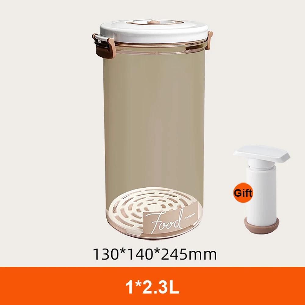 Food Storage Container Vacuum Box Large Capacity Food Dispenser for Kitchen Transparent Sealed Food Organizer Keep Lunch Fresh