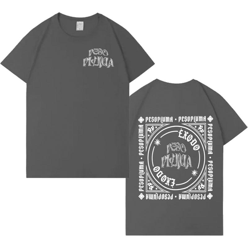 Singer Peso Pluma Fashion Double Sided Print Graphic Tshrits Men T Shirt Harajuku Oversized Short Sleeve Crewneck Gothic Clothes