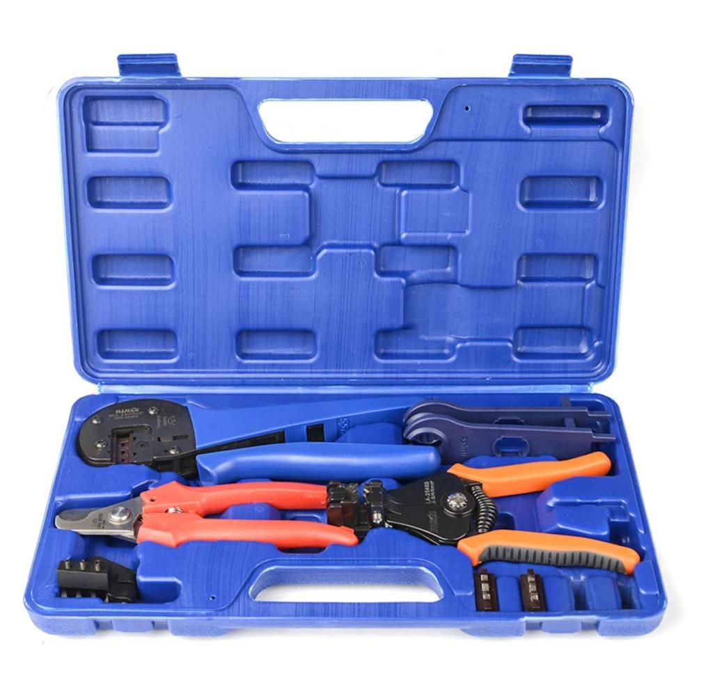 IWISS Solar Panel Precision Crimping Pliers with New Ratchet Compatible with MC4 Precision Tool Set Mechanism, 2.5/4/6mm², KIT-2546S