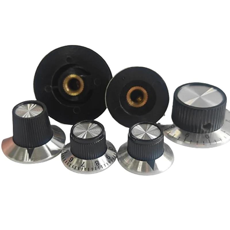 Nové 2 ks Chromovaná Horní Vintage Knoflík pro Guitarový Zesilovač Šipková Indikace Knoflík Pro Hřídel 6MM Knoflík pro Efektový Pedál DIY Příslušenství Nové